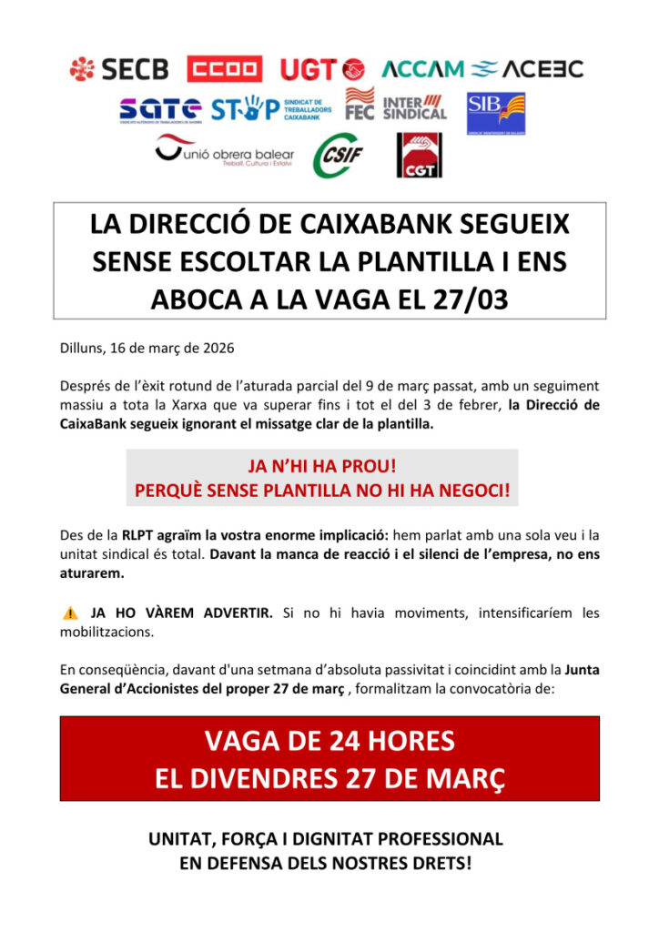 Crida a la VAGA el 27M
