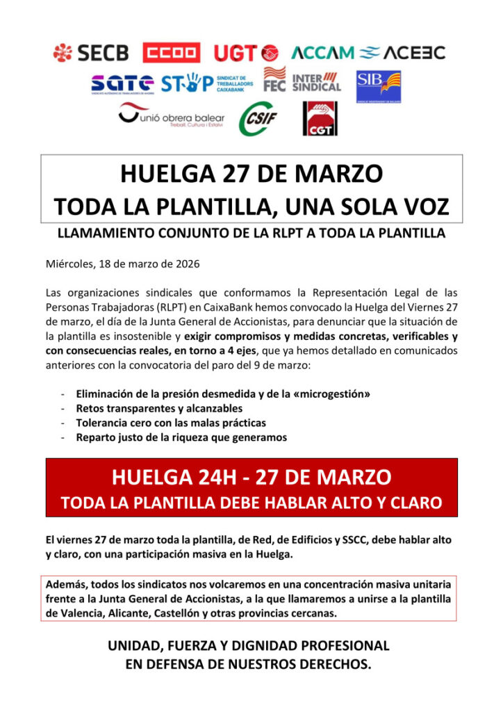 Llamamiento a la HUELGA el 27M (2)